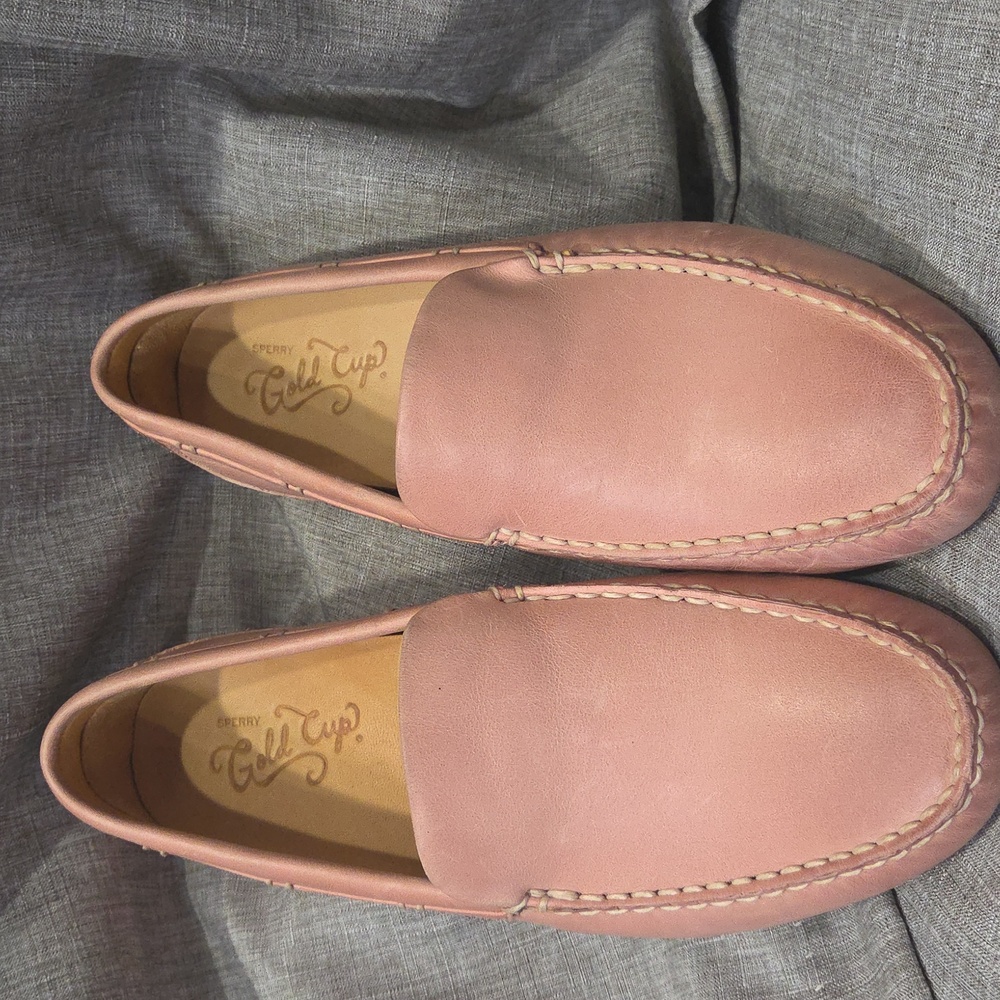 Sperry Gold Cup Harpswell Driver Pink Leather Moccasin Style Sz 10